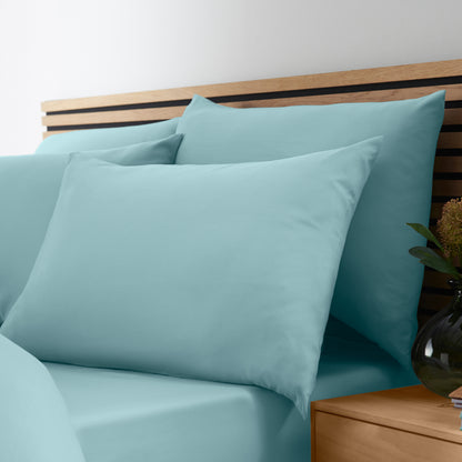 Catherine Lansfield So Soft Non-Iron Fitted Sheet - Duck Egg