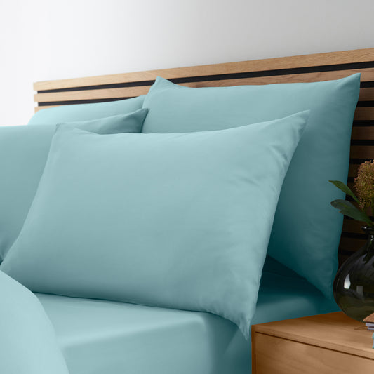 Catherine Lansfield So Soft Non-Iron Fitted Sheet - Duck Egg