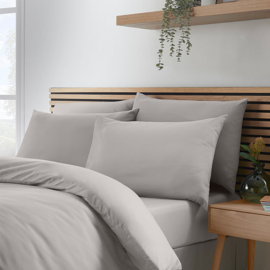 Catherine Lansfield So Soft Non-Iron Fitted Sheet - Grey