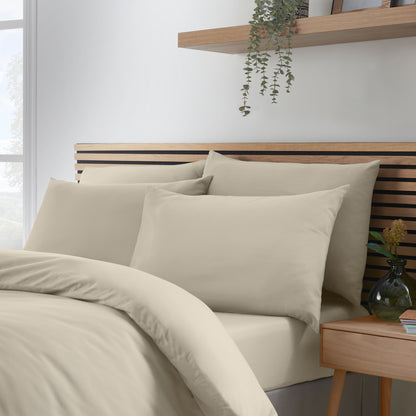 Catherine Lansfield So Soft Non-Iron Fitted Sheet - Natural