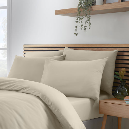 Catherine Lansfield So Soft Non-Iron Fitted Sheet - Natural