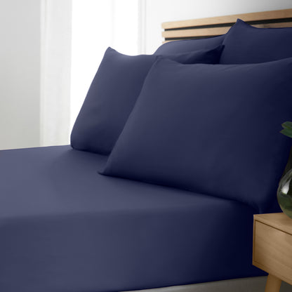 Catherine Lansfield So Soft Non-Iron Fitted Sheet - Navy