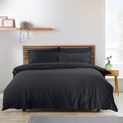 Catherine Lansfield So Soft Non-Iron Duvet Cover Set - Black