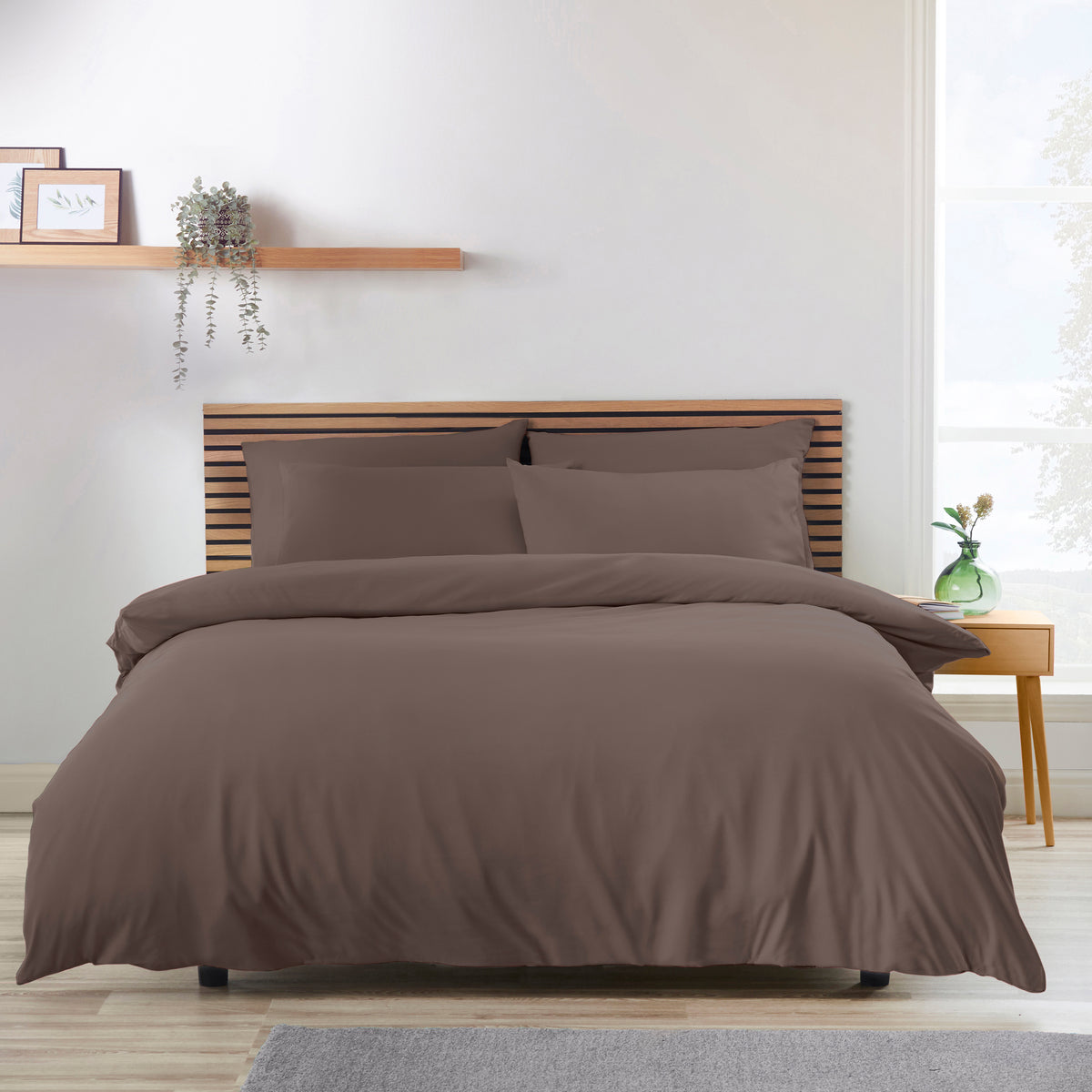 Catherine Lansfield So Soft Non-Iron Duvet Cover Set - Chocolate