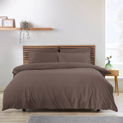 Catherine Lansfield So Soft Non-Iron Duvet Cover Set - Chocolate