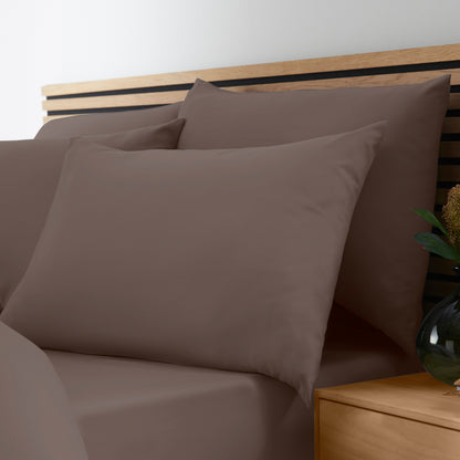 Catherine Lansfield So Soft Non-Iron Fitted Sheet - Chocolate