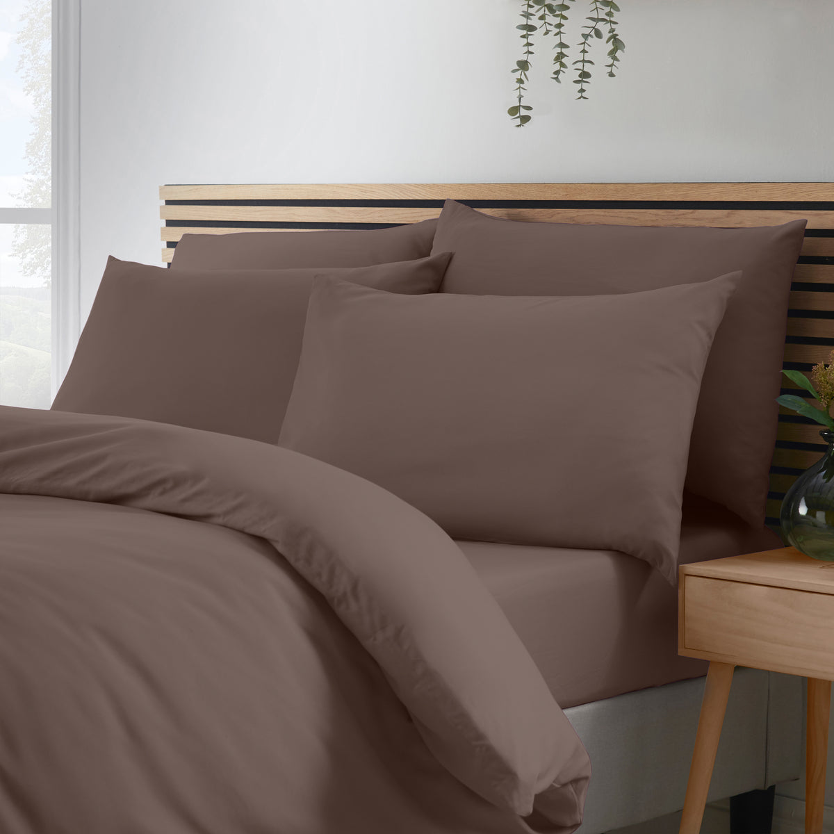 Catherine Lansfield So Soft Non-Iron Duvet Cover Set - Chocolate