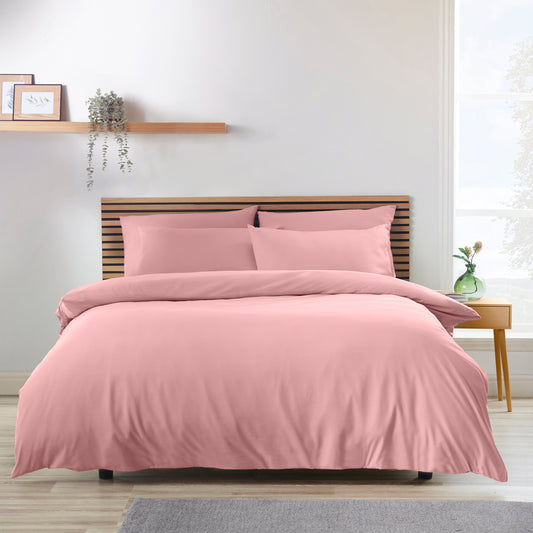 Catherine Lansfield So Soft Non-Iron Duvet Cover Set - Coral