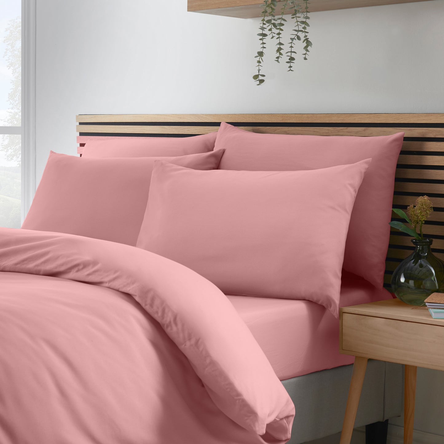 Catherine Lansfield So Soft Non-Iron Duvet Cover Set - Coral
