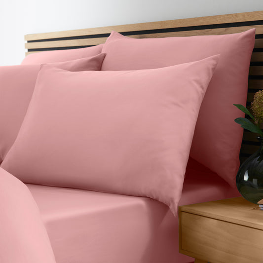 Catherine Lansfield So Soft Non-Iron Fitted Sheet - Coral