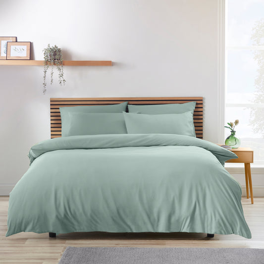 Catherine Lansfield So Soft Non-Iron Duvet Cover Set - Green