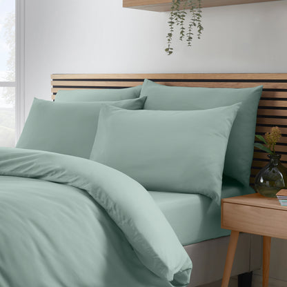 Catherine Lansfield So Soft Non-Iron Duvet Cover Set - Green