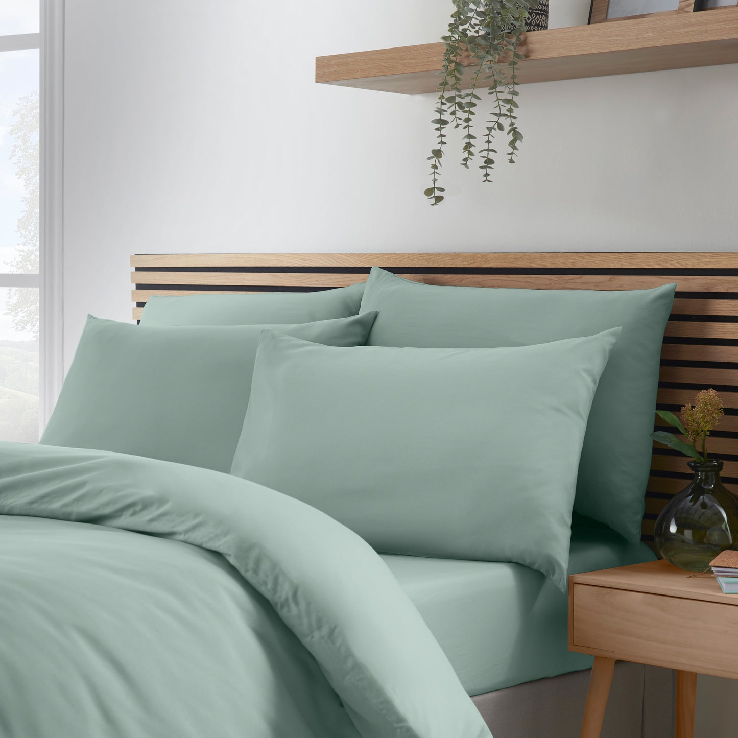Catherine Lansfield So Soft Non-Iron Fitted Sheet - Green