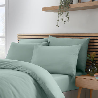 Catherine Lansfield So Soft Non-Iron Fitted Sheet - Green