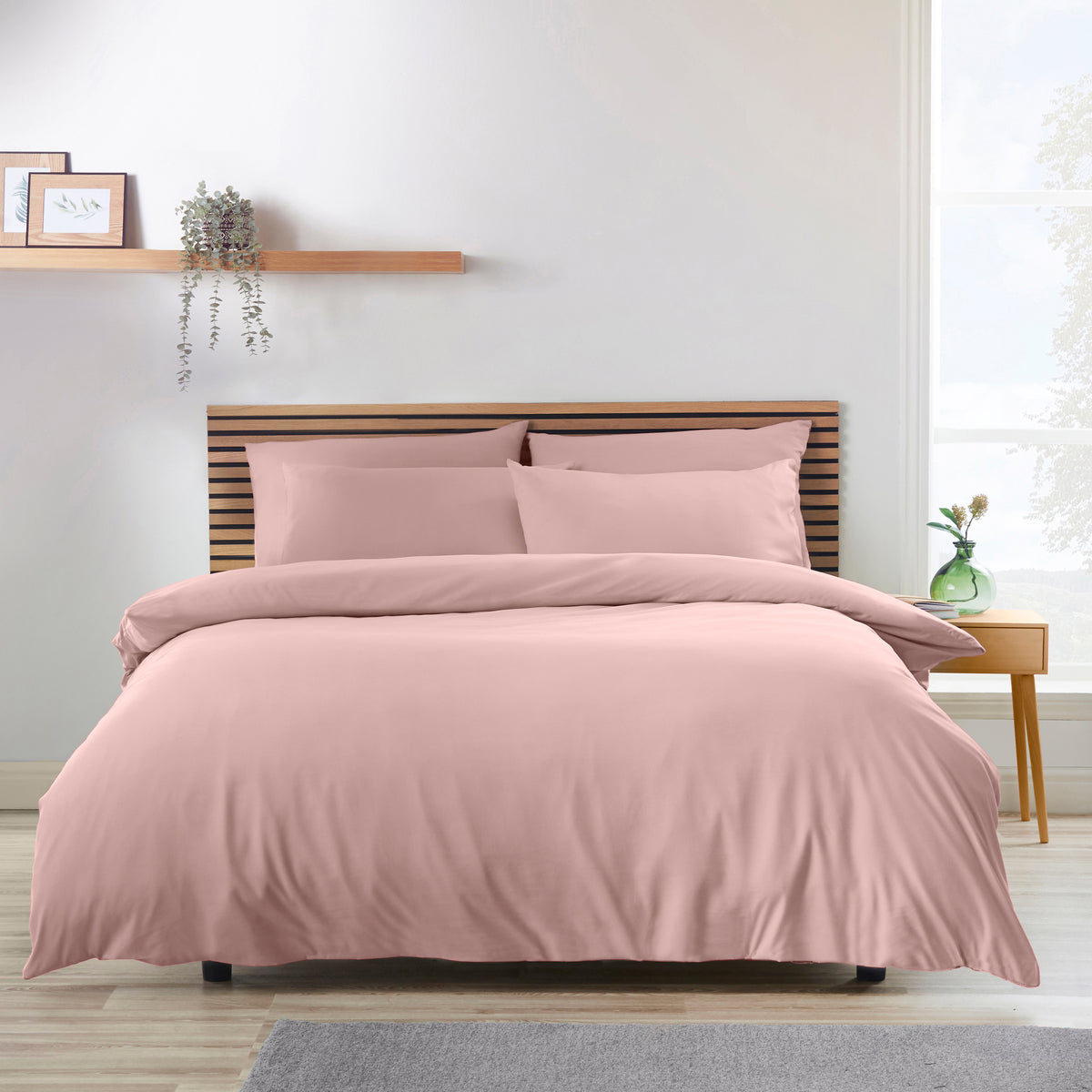 Catherine Lansfield So Soft Non-Iron Duvet Cover Set - Blush