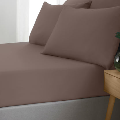 Catherine Lansfield So Soft Non-Iron Fitted Sheet - Chocolate