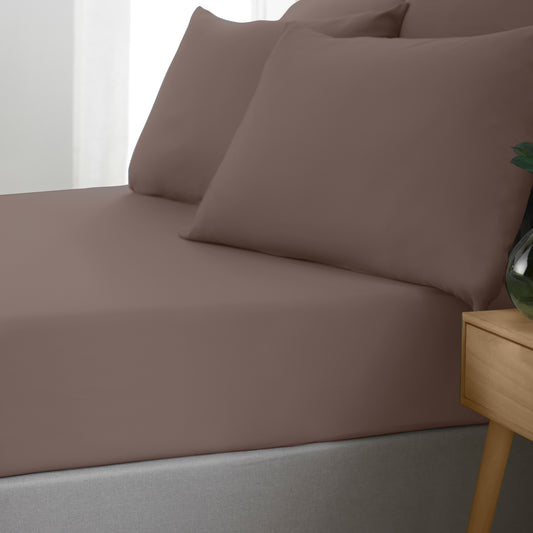 Catherine Lansfield So Soft Non-Iron Fitted Sheet - Chocolate