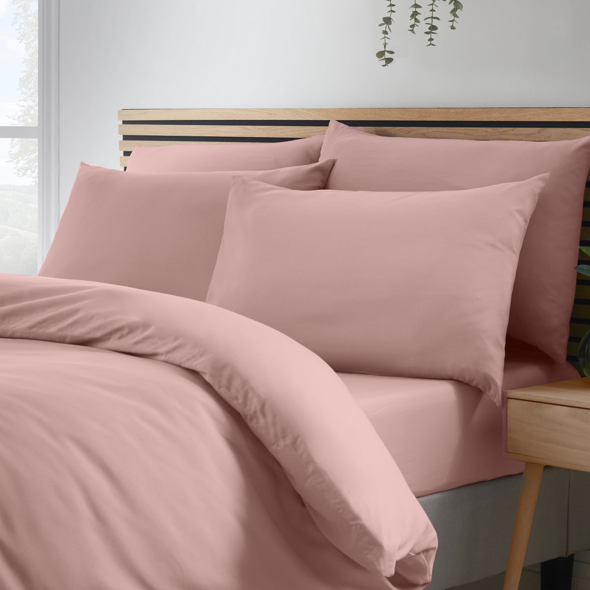 Catherine Lansfield So Soft Non-Iron Duvet Cover Set - Blush