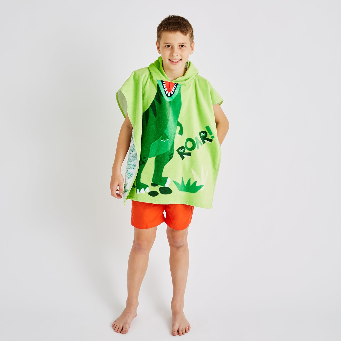Catherine Lansfield Dinosaur Hooded Poncho Towel