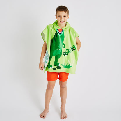 Catherine Lansfield Dinosaur Hooded Poncho Towel