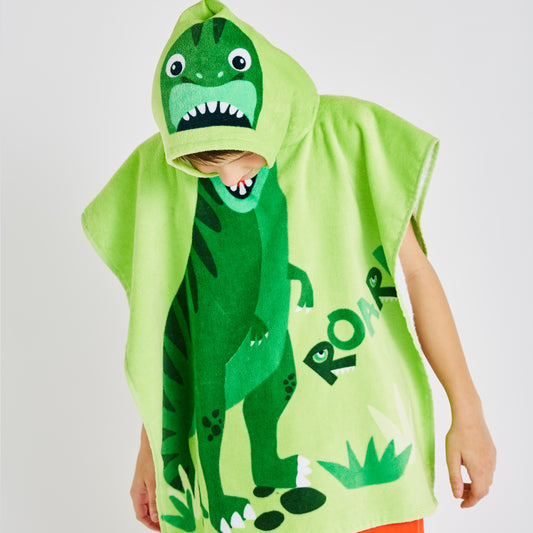 Catherine Lansfield Dinosaur Hooded Poncho Towel