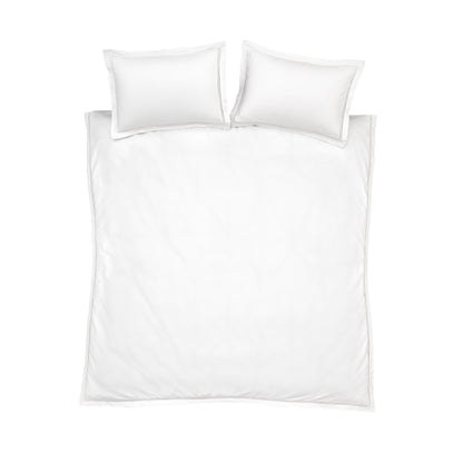 Bianca Oxford Lace Trim Duvet Cover Set - White