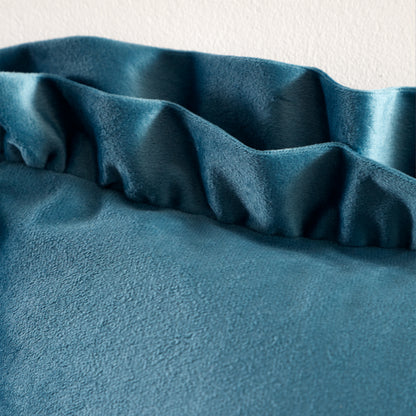Catherine Lansfield So Soft Velvet Touch Double Frill Filled Cushion - Teal