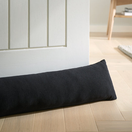 Catherine Lansfield Wilson Velvet Draught Excluder - Black