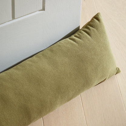 Catherine Lansfield Wilson Velvet Draught Excluder - Olive