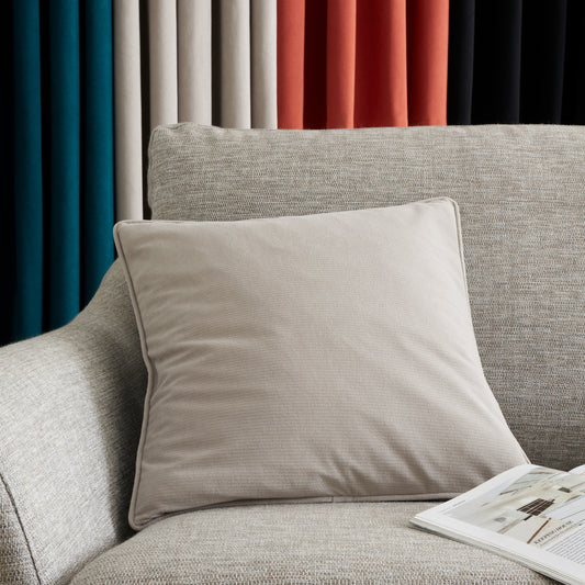 Catherine Lansfield Wilson Velvet Filled Cushion - Grey