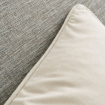 Catherine Lansfield Wilson Velvet Filled Cushion - Natural