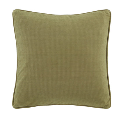 Catherine Lansfield Wilson Velvet Filled Cushion - Olive