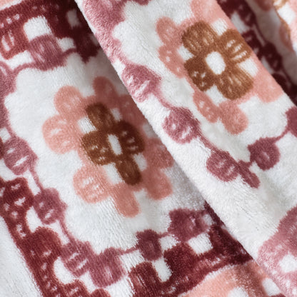 Catherine Lansfield Crochet Print Throw