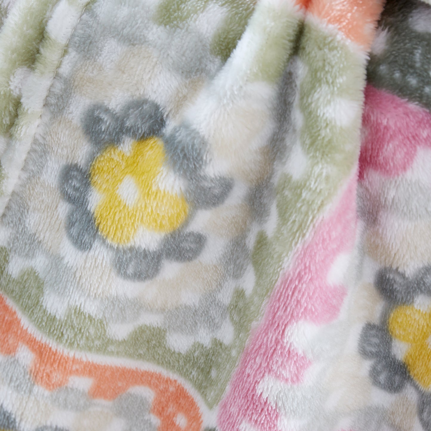 Catherine Lansfield Crochet Print Throw - Green