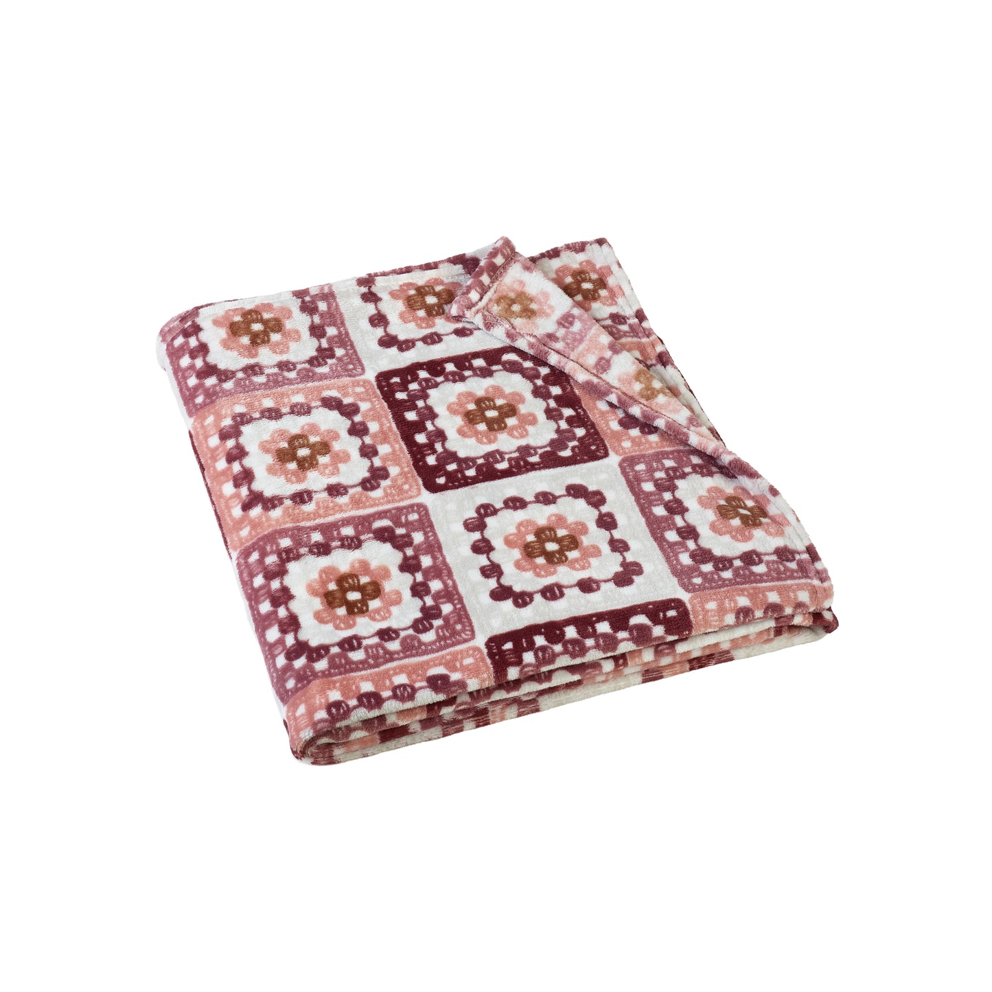 Catherine Lansfield Crochet Print Throw