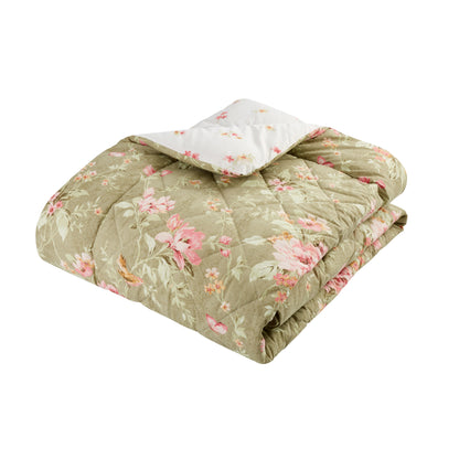 Bridgerton Penelope Floral Bedspread - Green