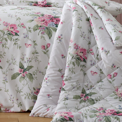 Bridgerton Penelope Floral Bedspread - Cream