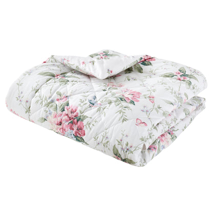 Bridgerton Penelope Floral Bedspread - Cream