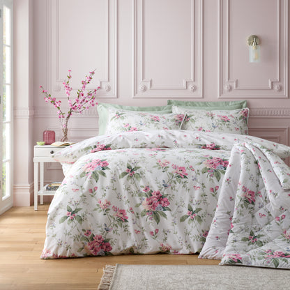 Bridgerton Penelope Floral Bedspread - Cream