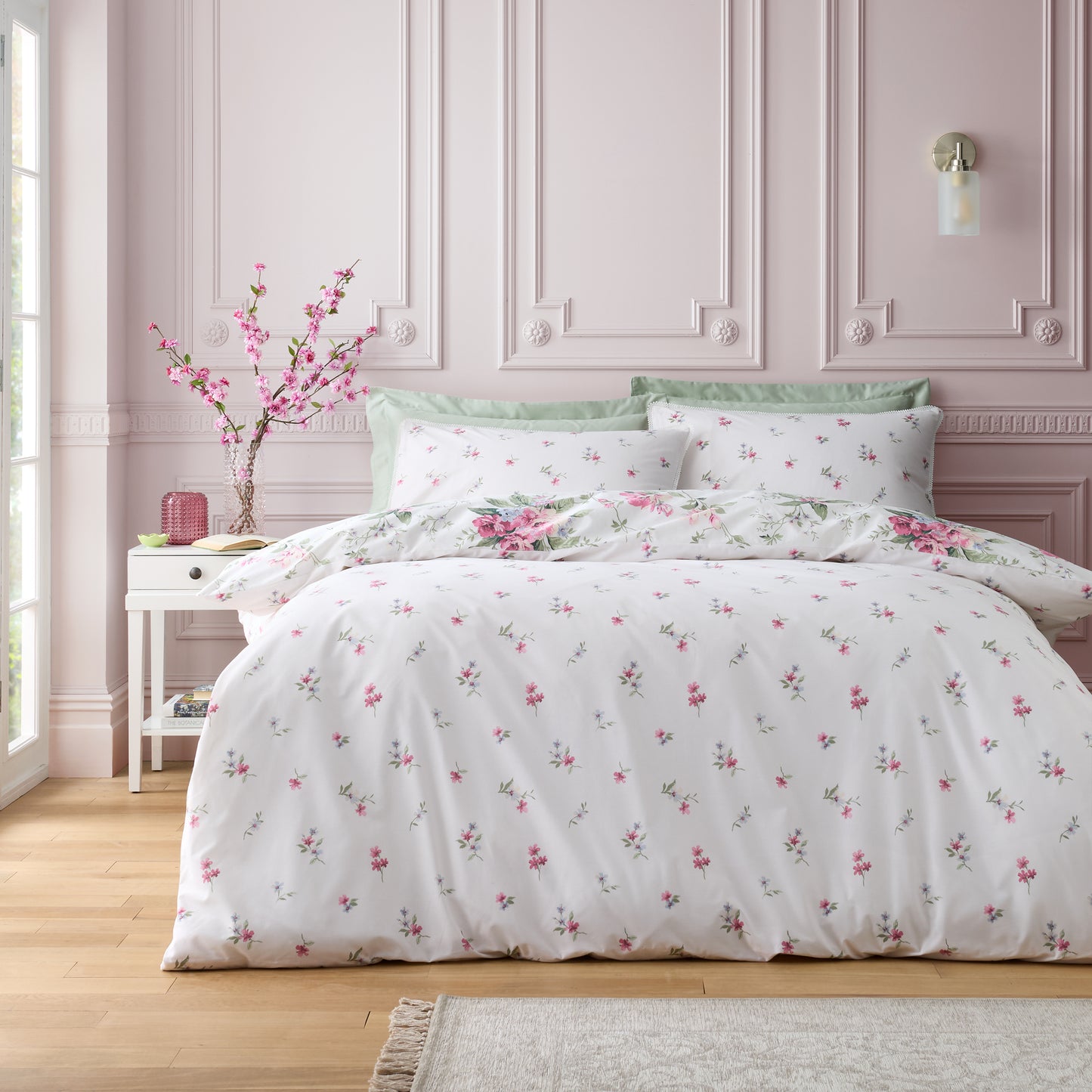 Bridgerton Penelope Floral Duvet Cover Set - Cream