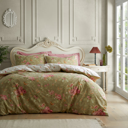 Bridgerton Penelope Floral Duvet Cover Set - Green