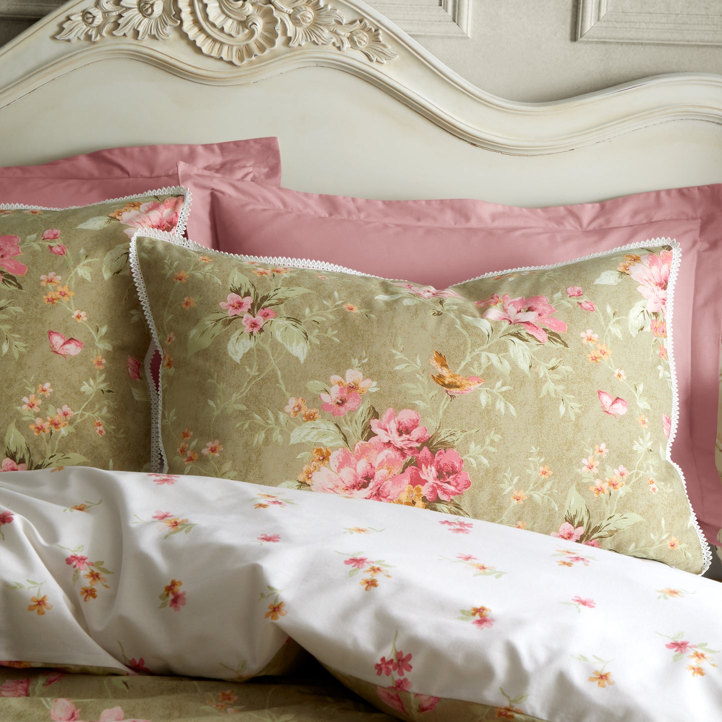 Bridgerton Penelope Floral Duvet Cover Set - Green