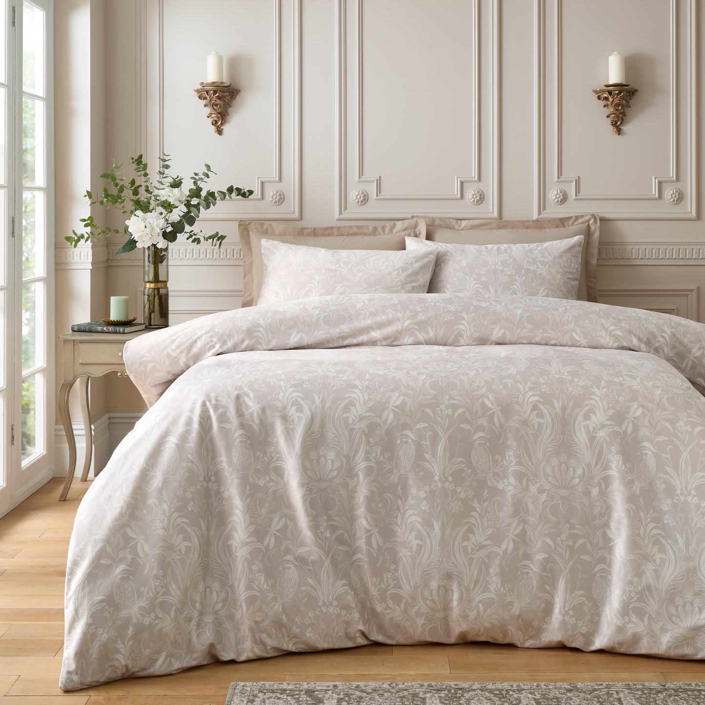 Bridgerton Regal Birds Duvet Cover Set - Natural