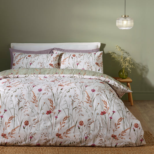 Catherine Lansfield Brushed Grasmere Floral Duvet Cover Set