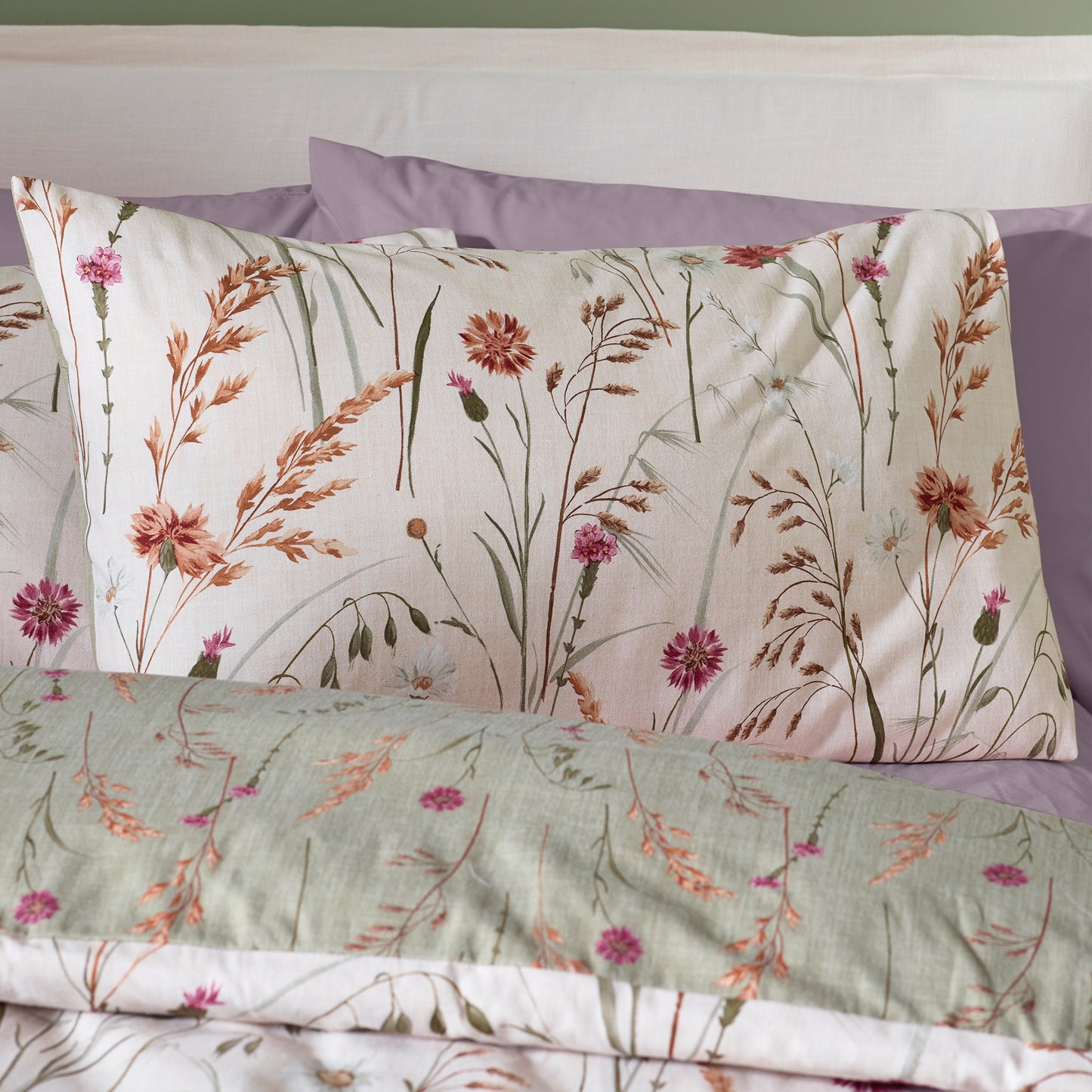 Catherine Lansfield Brushed Grasmere Floral Duvet Cover Set