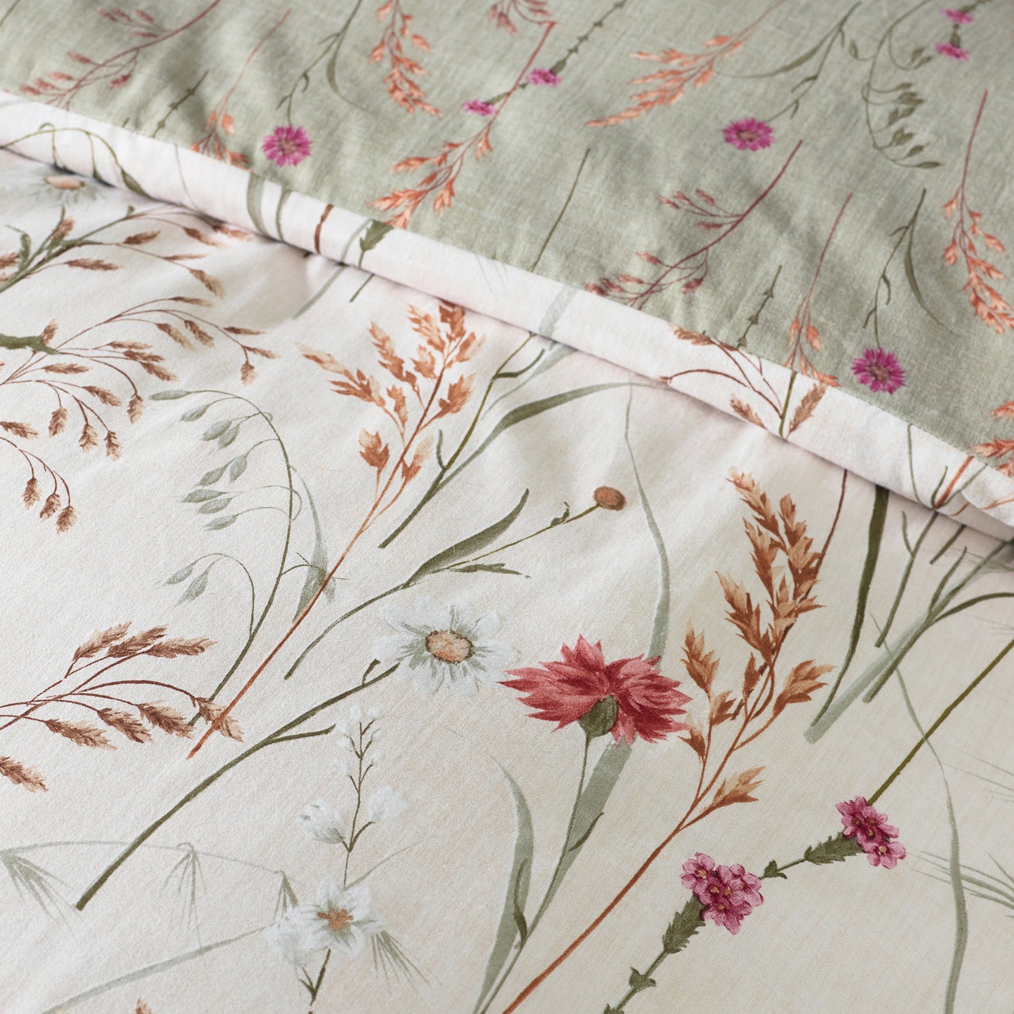 Catherine Lansfield Brushed Grasmere Floral Duvet Cover Set