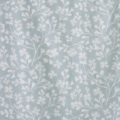Catherine Lansfield Brooke Floral Pencil Pleat Curtains - Duck Egg