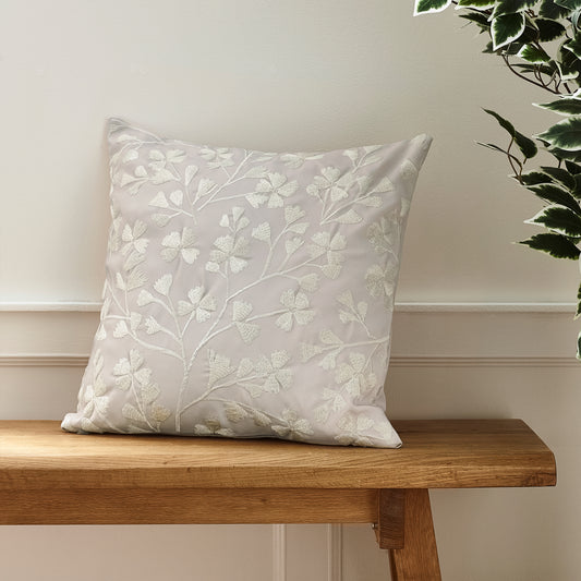 Catherine Lansfield Brooke Floral Filled Cushion - Natural