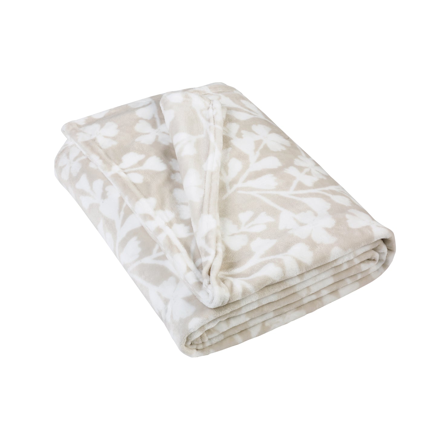 Catherine Lansfield Brooke Floral Throw - Natural