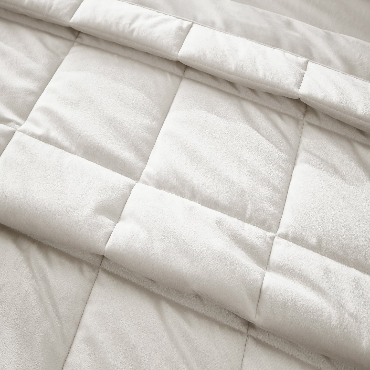 Catherine Lansfield Kingsley Matt Velvet Bedspread - Cream
